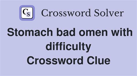 omen crossword clue|Omen